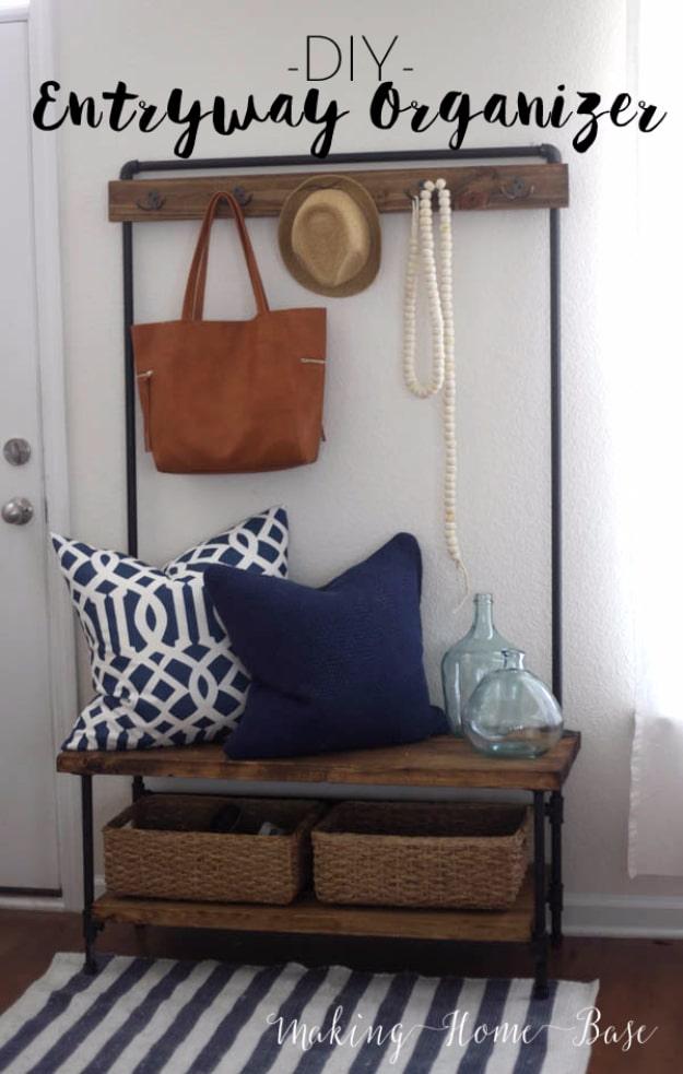 DIY Wood And Pipe Entryway Stand, a simple way to make something feel more special and an affordable way to try something new