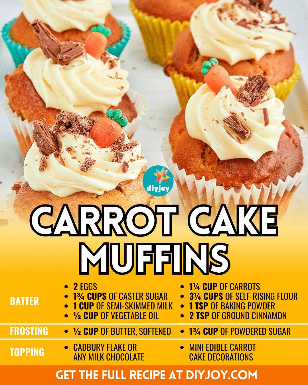 Super Easy Carrot Cake Muffins Recipe