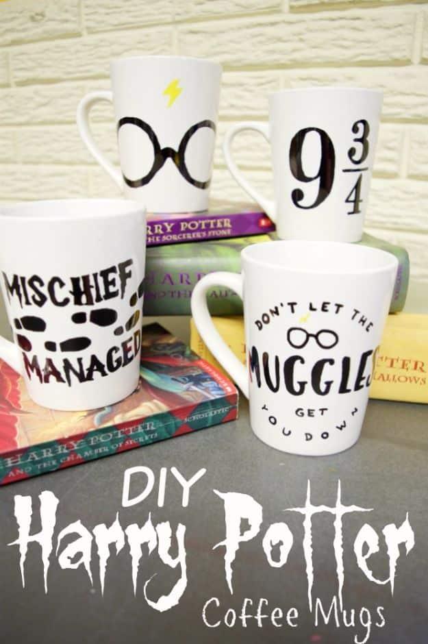 Easy DIY Harry Potter Coffee Mugs, doable in a single sitting with basic tools and a keepsake worth handing down
