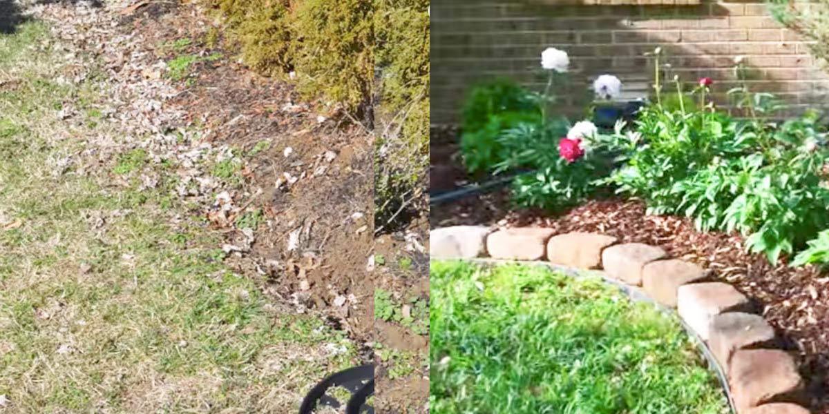 Landscape The Yard With This No Dig Border (Before And After)
