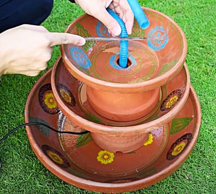 Install A Water Pump In A DIY Clay Pot Birdbath