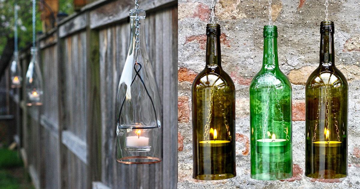 Turns Out Those Empty Wine Bottles Make Super Cool Lighting (Use Them Indoors or Out!)