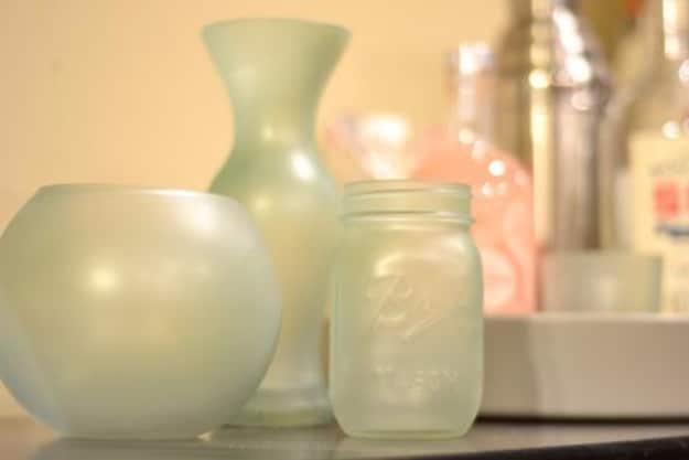 Krylon Sea Glass Vases, flexible enough to fit whatever materials are on hand and a keepsake worth handing down