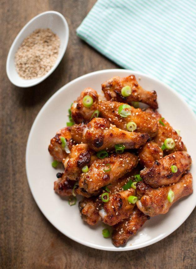 Tahini glazed chicken wings baked crisp and tossed in a honey tahini glaze, a paleo gluten free appetizer