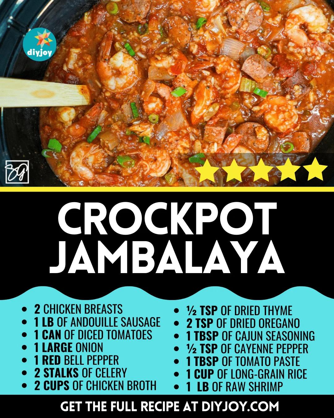 Easy 5-Star Crockpot Jambalaya Recipe