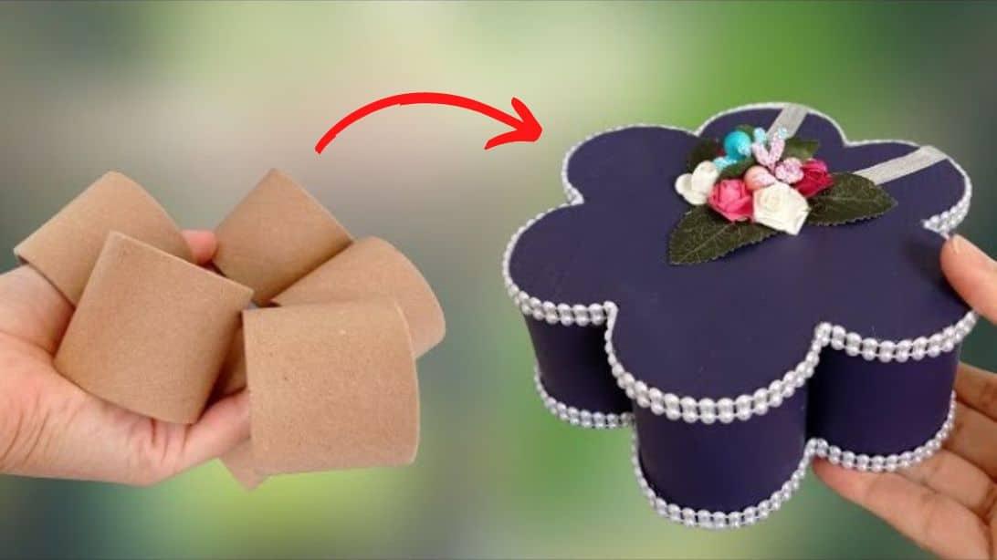 DIY Flower Storage Made From Cardboard Roll