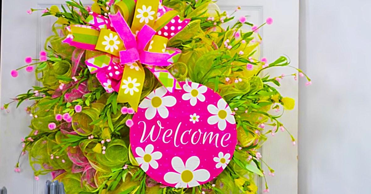 How To Make A Spring Welcome Wreath