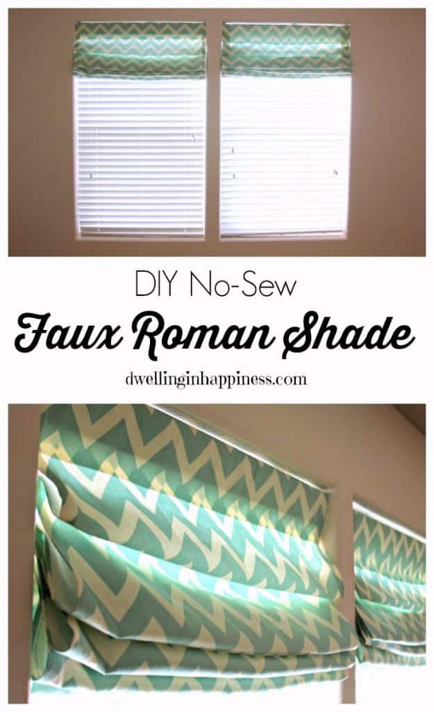DIY No-Sew Faux Roman Shade, a cozy handmade touch that beats a store bought version and a favorite pick from this roundup