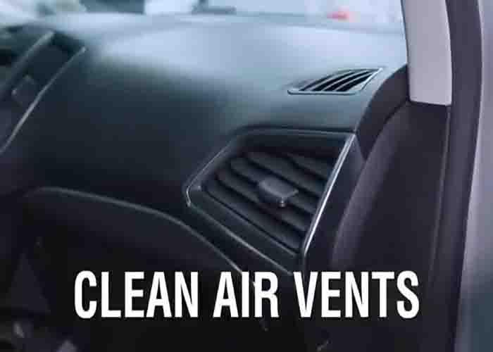 Clean the air vents to make your car smell nice