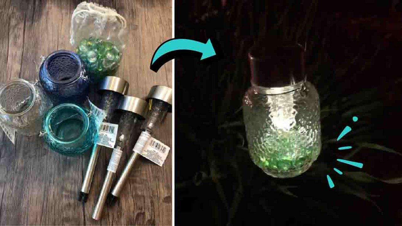 DIY Dollar Tree Hanging Solar Lights Tutorial