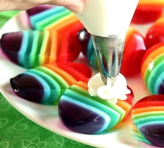 Easy Rainbow Jell-O Deviled Eggs Recipe