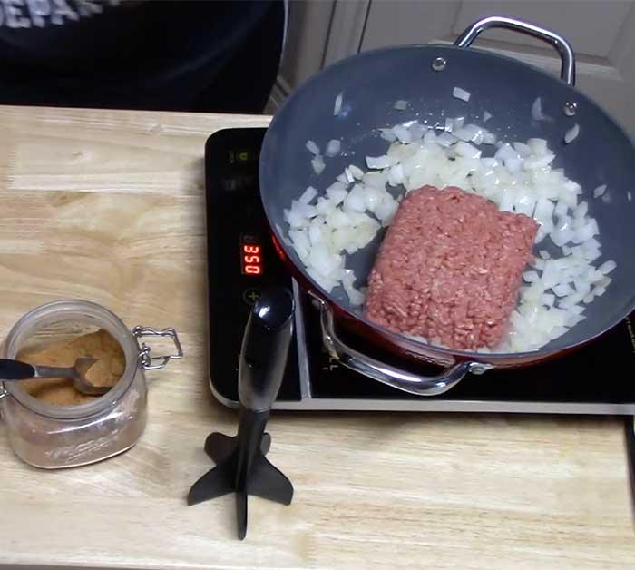 Ground Beef With Onions - Fritos Pie