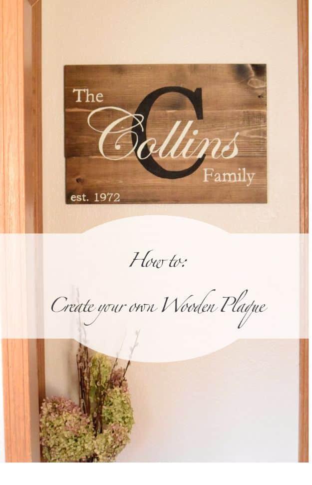 DIY Wooden Plaque, small scale enough to test on scrap first and an upgrade pricier looking than it really was