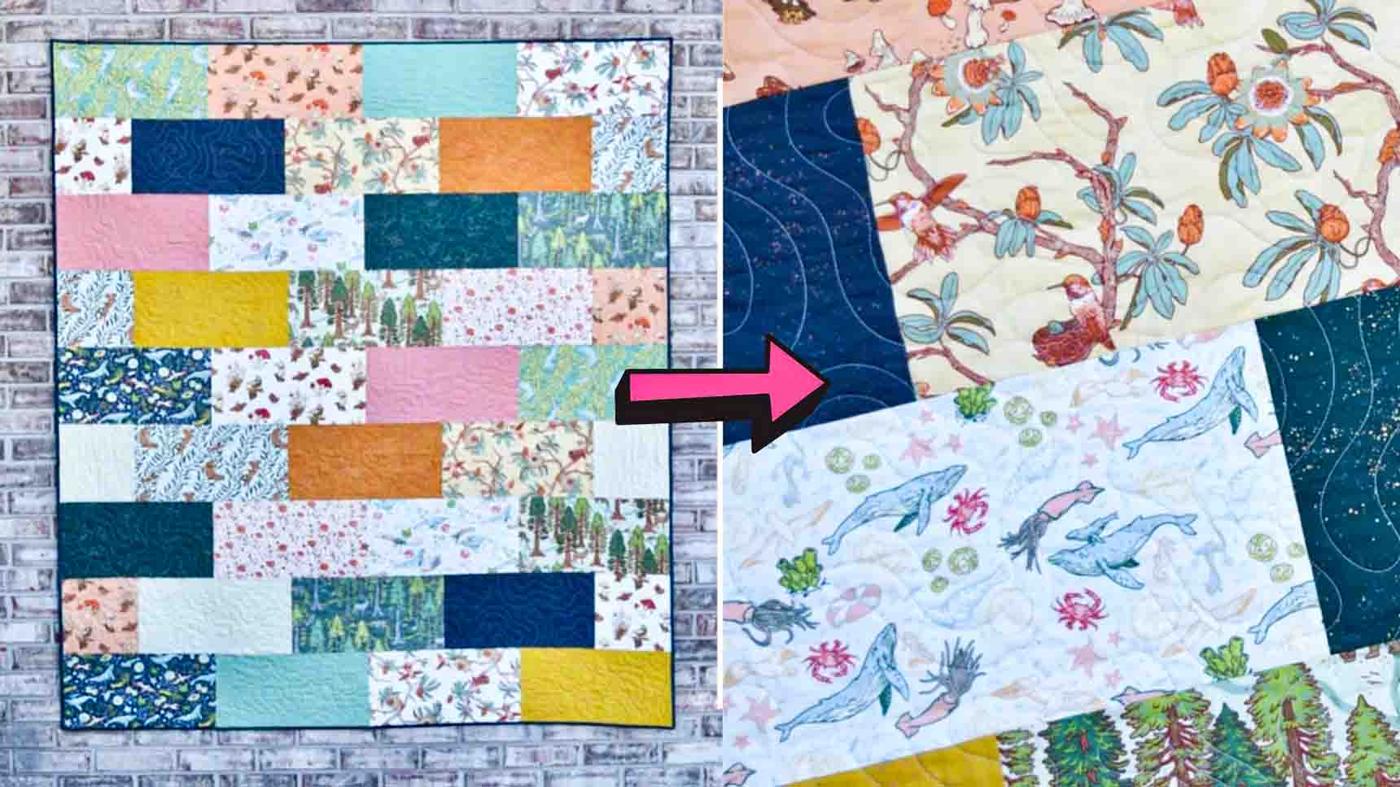 Easy Brick House Quilt Tutorial