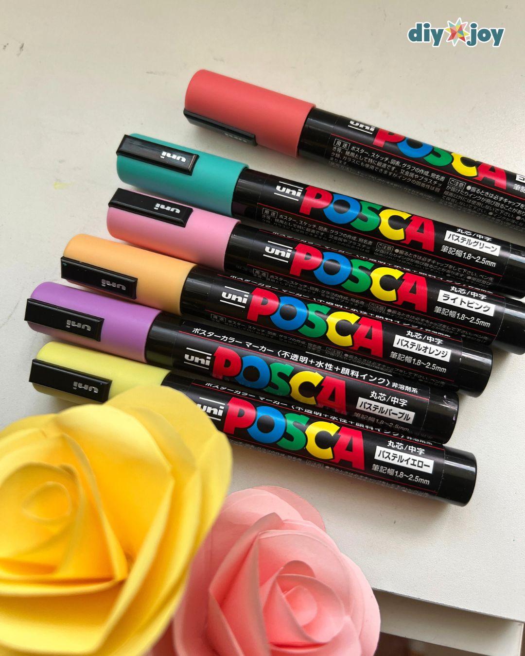 Homemade Toilet Paper Roll Easter Banner — posca markers