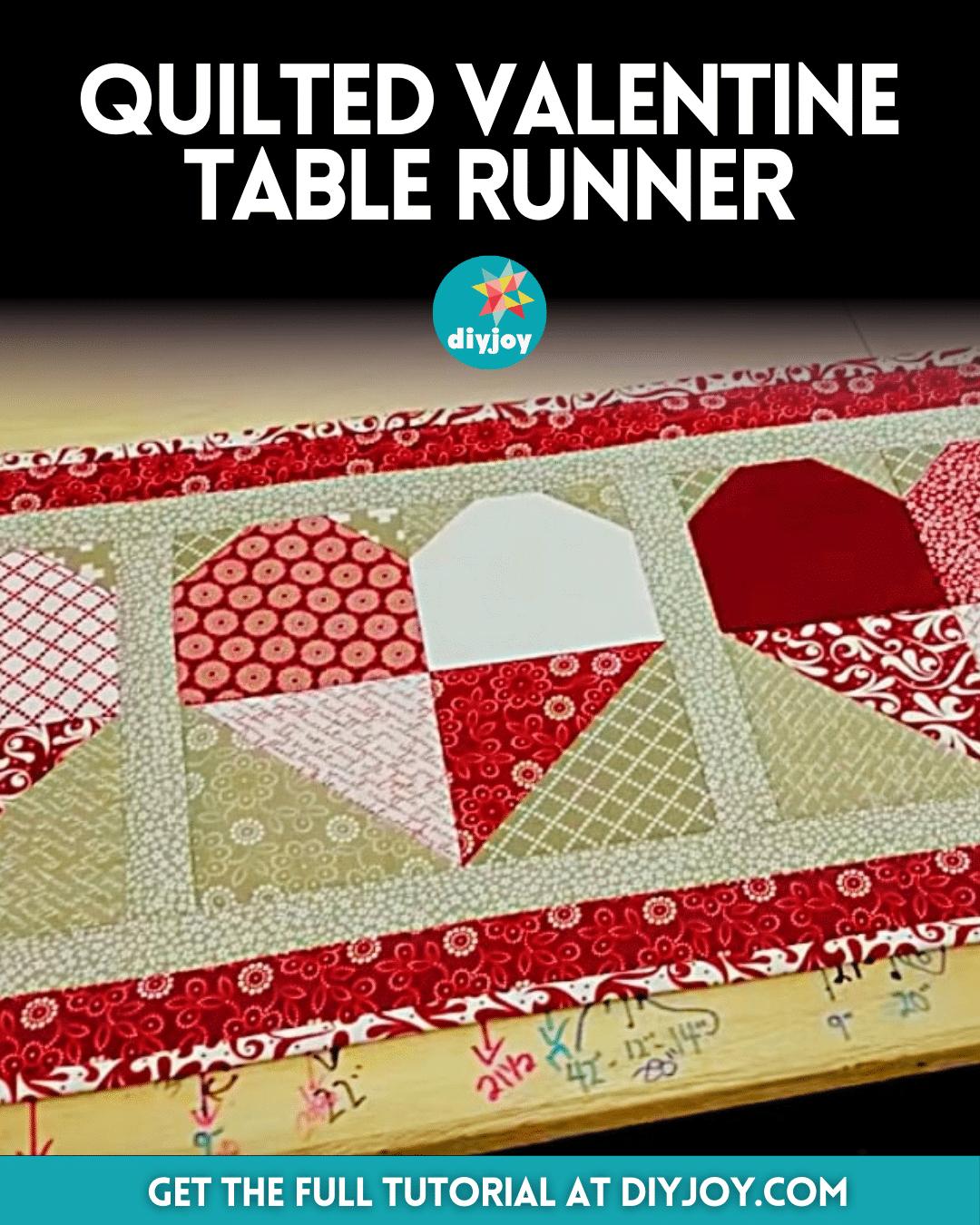 DIY Quilted Valentine Table Runner