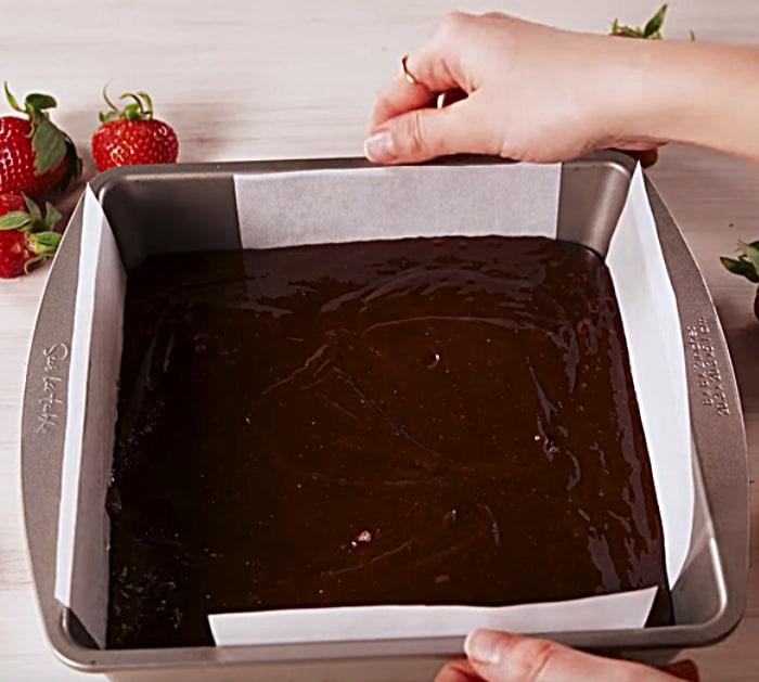 Make delicious easy Strawberry ganache brownies