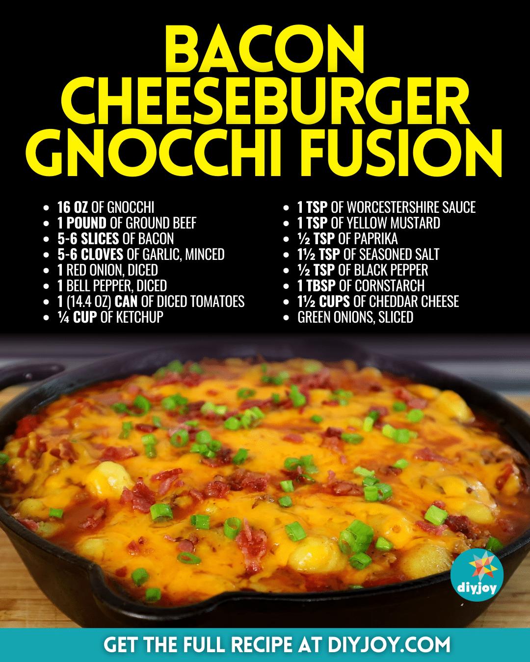 Easy Bacon Cheeseburger Gnocchi Fusion Recipe