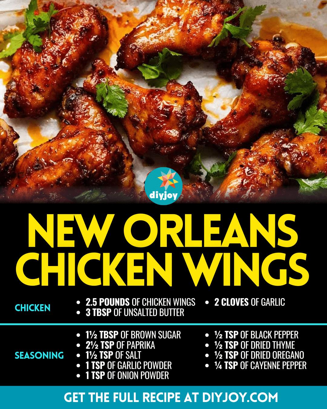 Easy New Orleans Chicken Wings Recipe