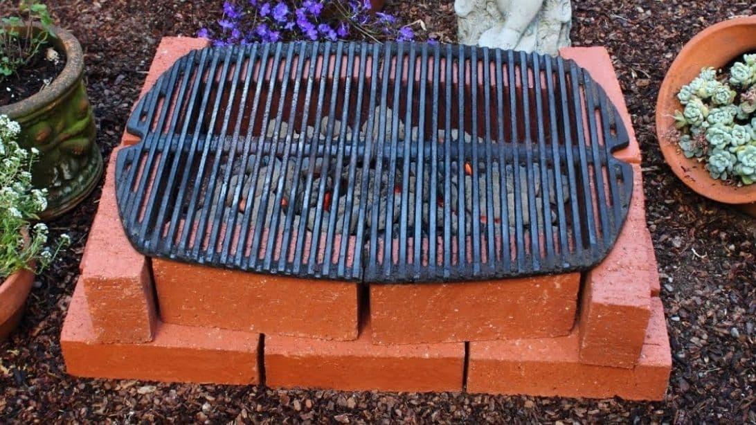 Easy DIY Temporary Brick Hibachi Grill Tutorial