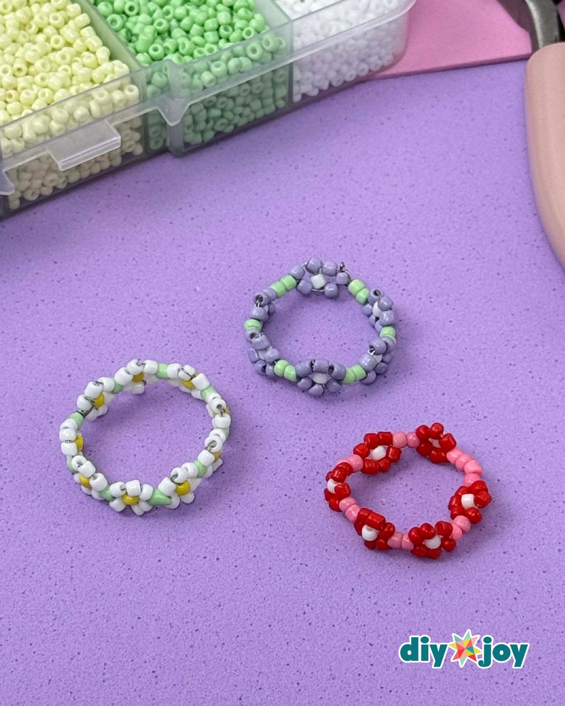 Daisy Bead Rings — beginner-friendly bead ring tutorial