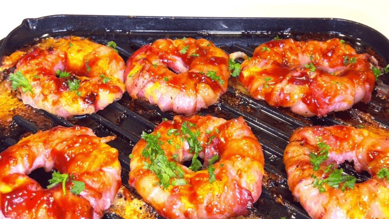 Cheesy Bacon-Wrapped Pineapple Rings Recipe