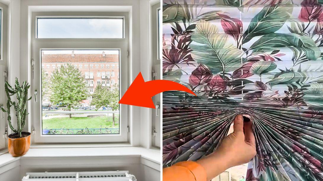 DIY Blinds Using Wallpaper