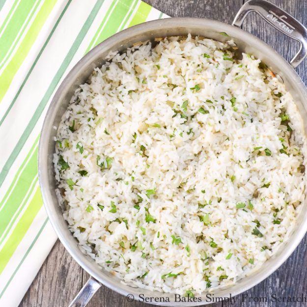 Best Rice Recipes - Cilantro Lime Rice - Easy Ideas for Quick Meals Made From a Bag of Rice - Healthy Recipes With Brown, White and Arborio Rice - Cheesy, Fried, Asian, Mexican Fla