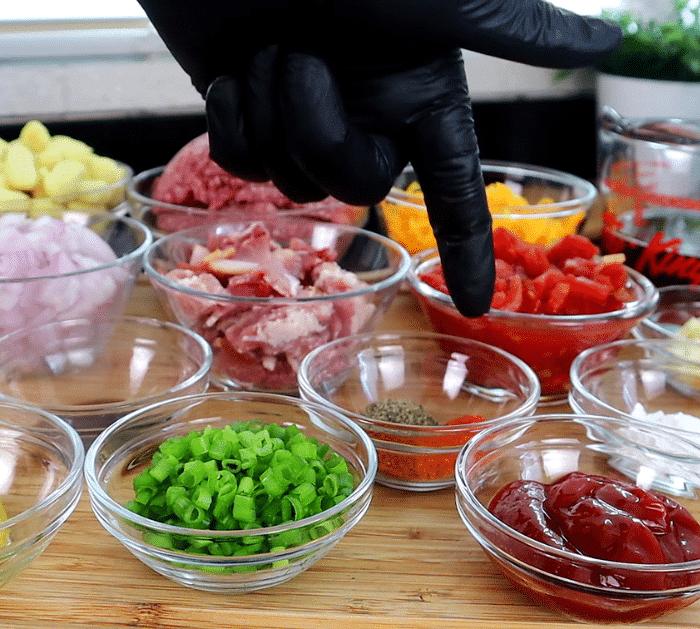 Ingredients for Bacon Cheeseburger Gnocchi