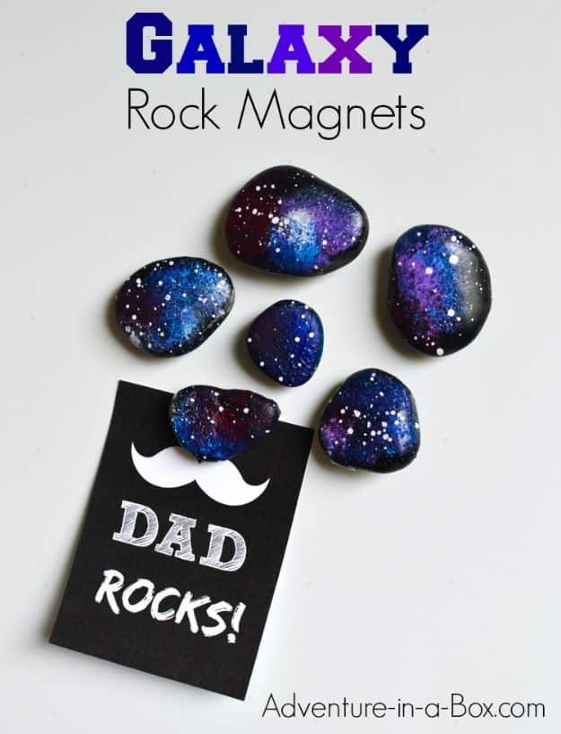 Space Rocks Fridge Magnets, a father's day gift, easy to fit into a free afternoon and a project worth showing off