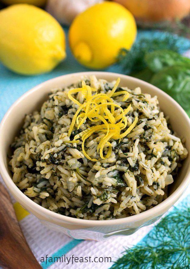 Best Rice Recipes - Greek Rice - Easy Ideas for Quick Meals Made From a Bag of Rice - Healthy Recipes With Brown, White and Arborio Rice - Cheesy, Fried, Asian, Mexican Flavored Di