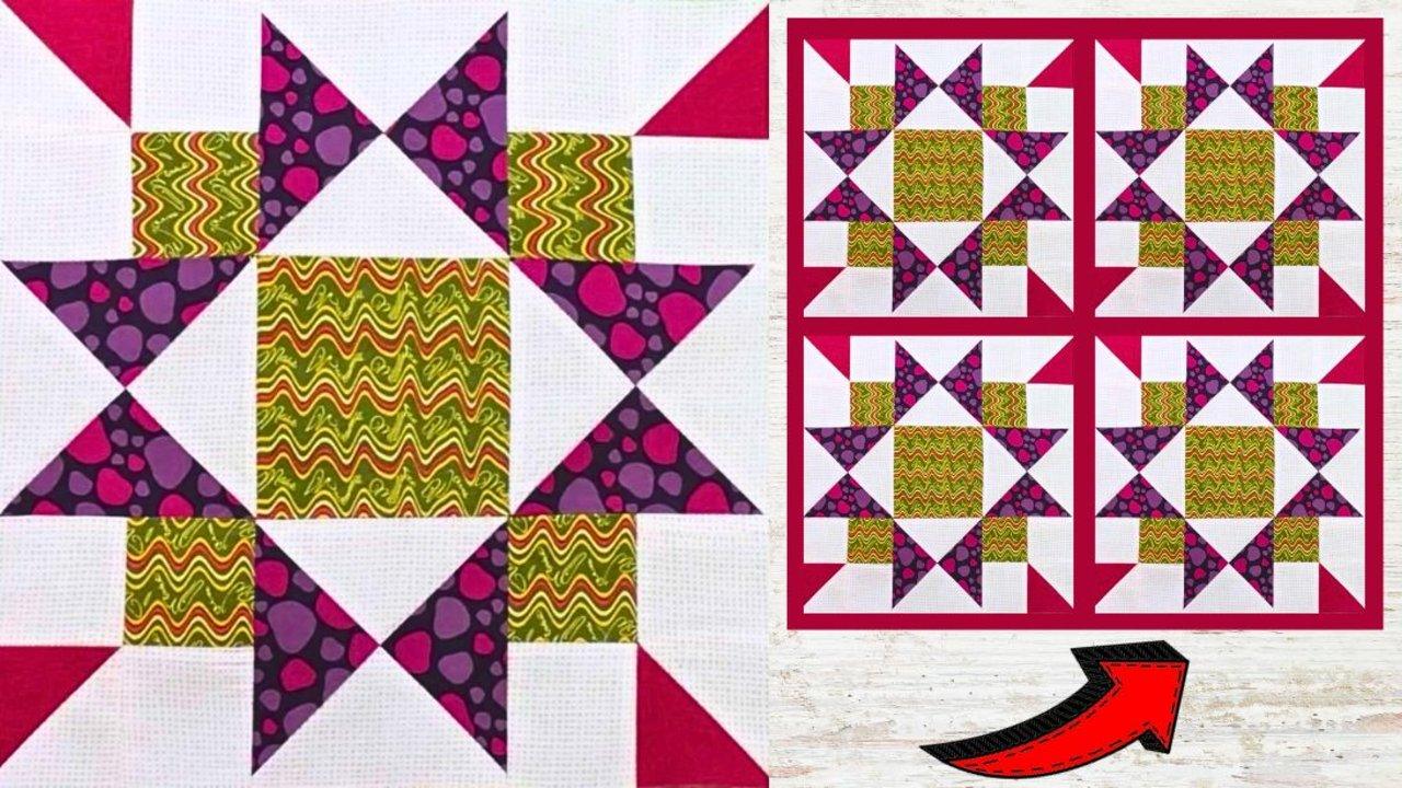 Easy Flower Garden Quilt Block Tutorial