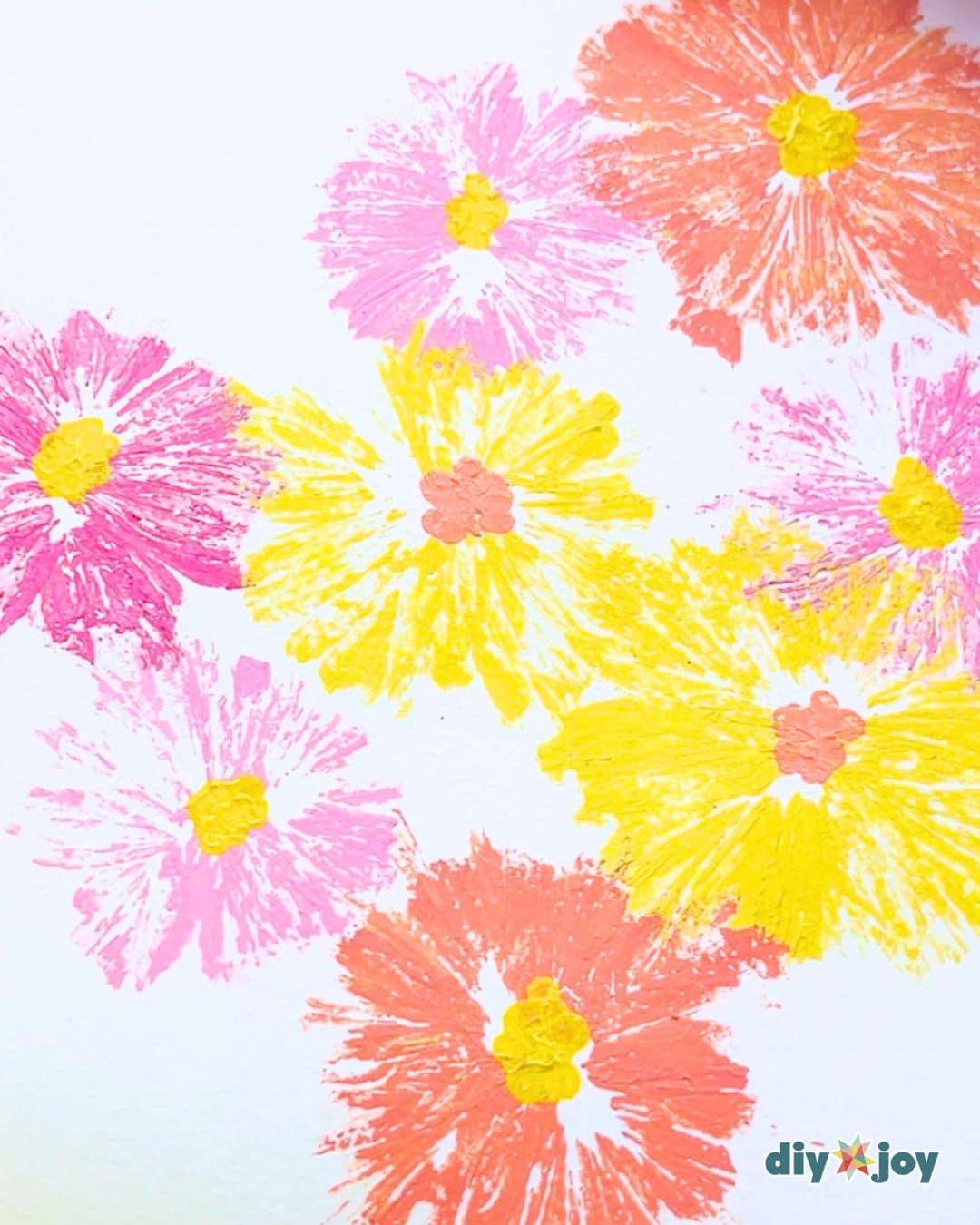 Homemade Flowers Plastic Bag — flower painting for beginners