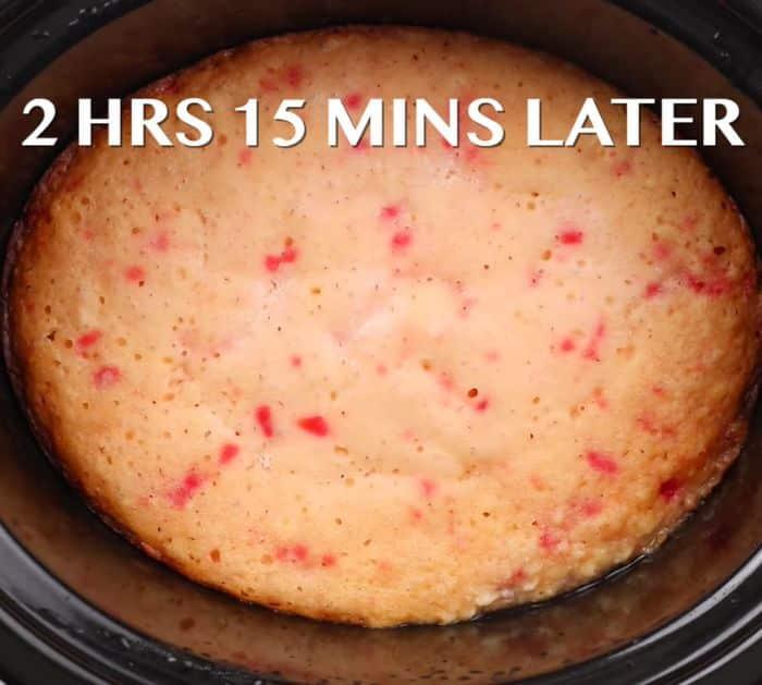 Easy Crockpot Cherry Chip Cake Recipe
