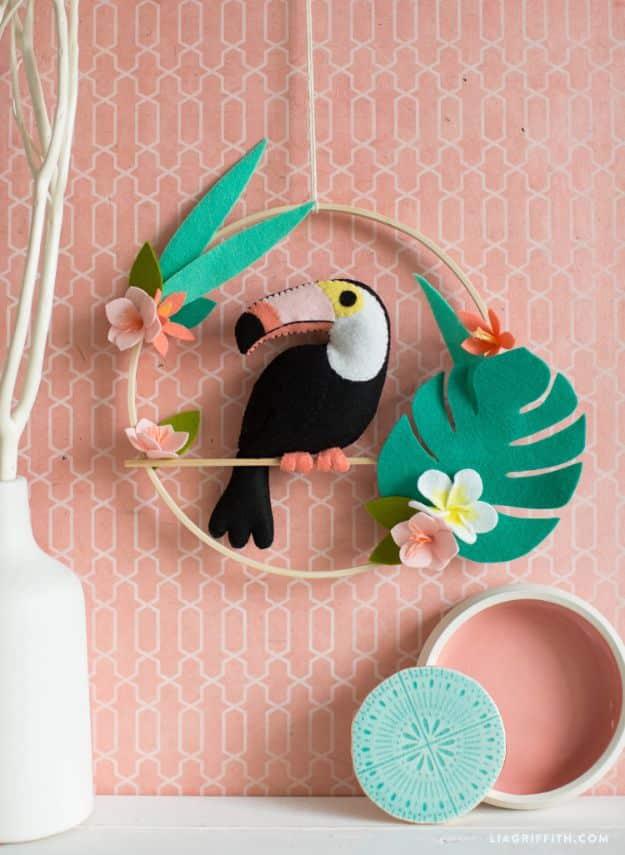 Felt Toucan Wall Hanging, cheap enough to try twice if the opening round flops and a piece that earns its own spot on display
