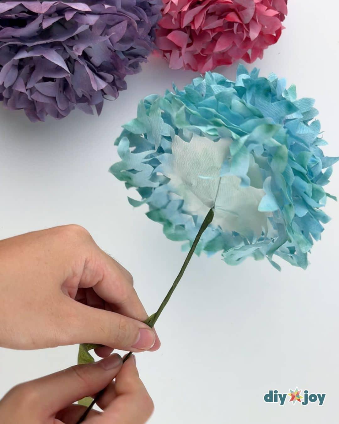 Homemade Hydrangea Coffee Filter Flowers