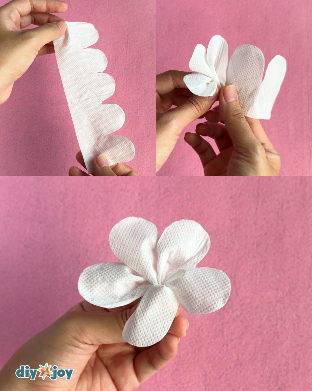 Toilet Paper Flower Bouquet — tissue paper flowers diy