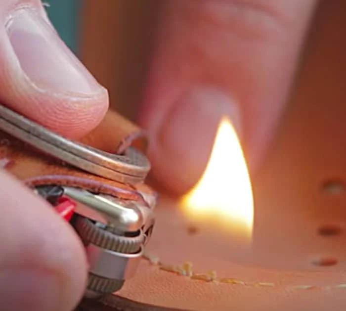 Make a leather mason jar sleeve