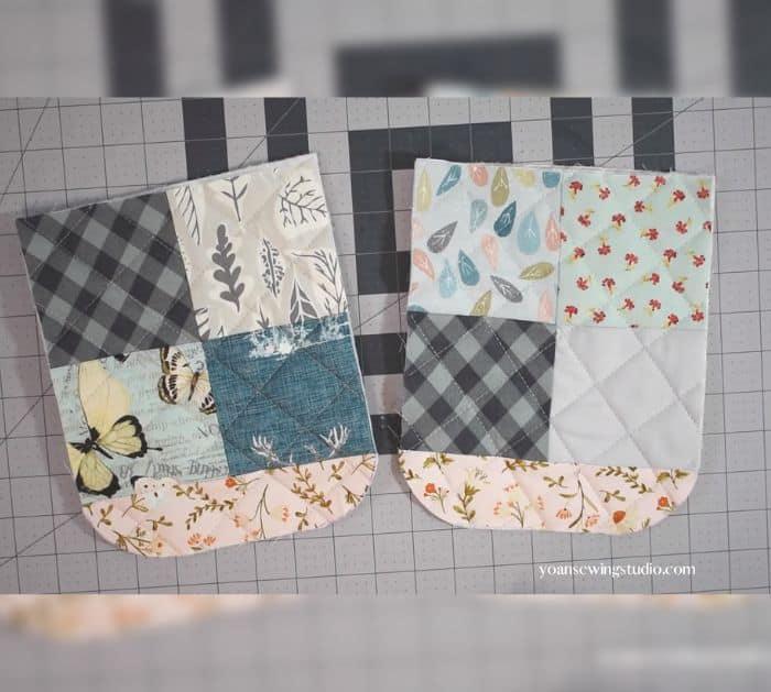 Adorable Double Oven Mittens from Fabric Scraps Instructions