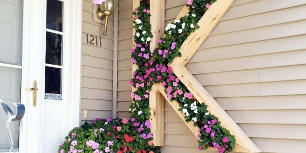 Watch How He Personalizes His Home With A Monogram Planter!