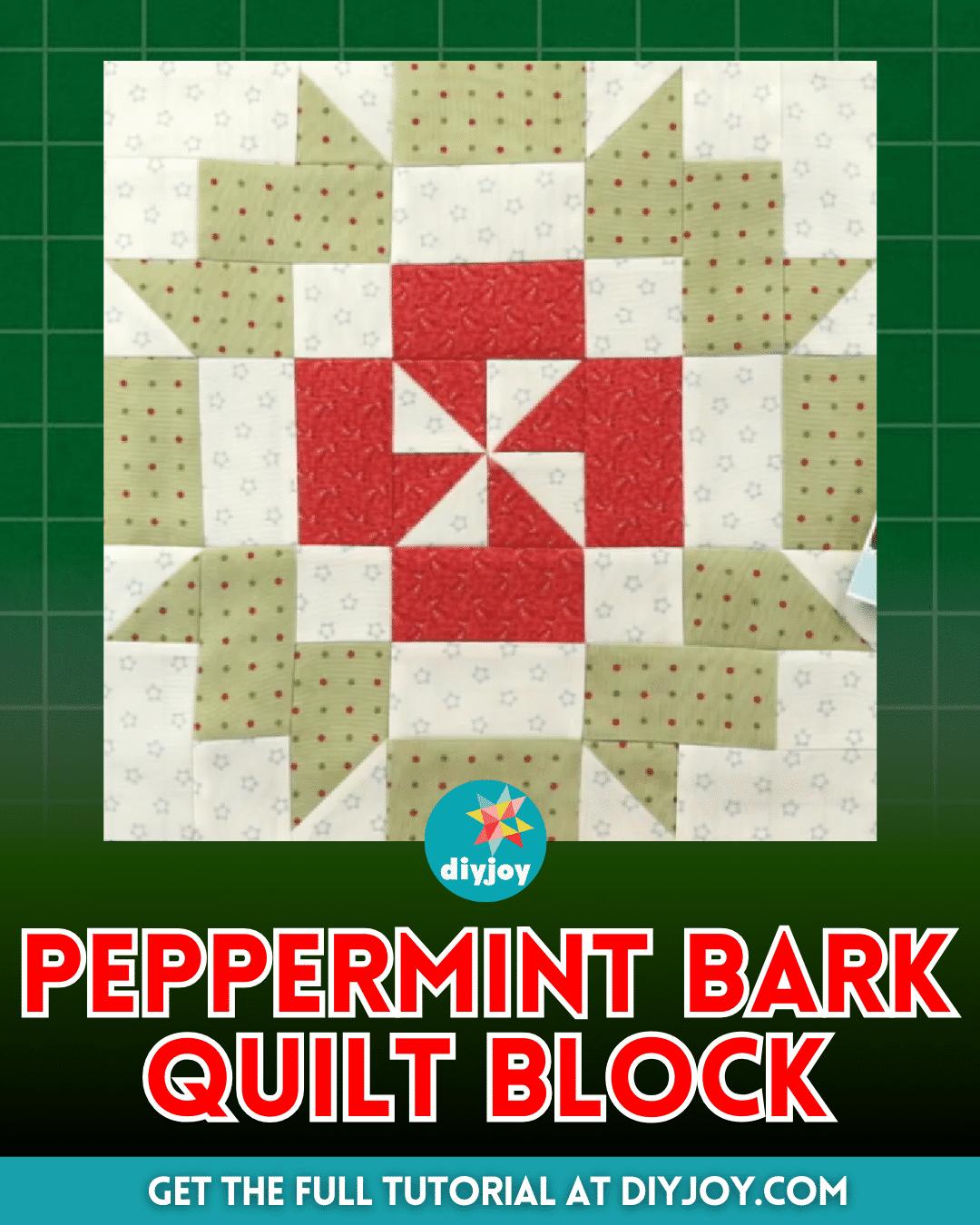 Easy Peppermint Bark Quilt Block Tutorial
