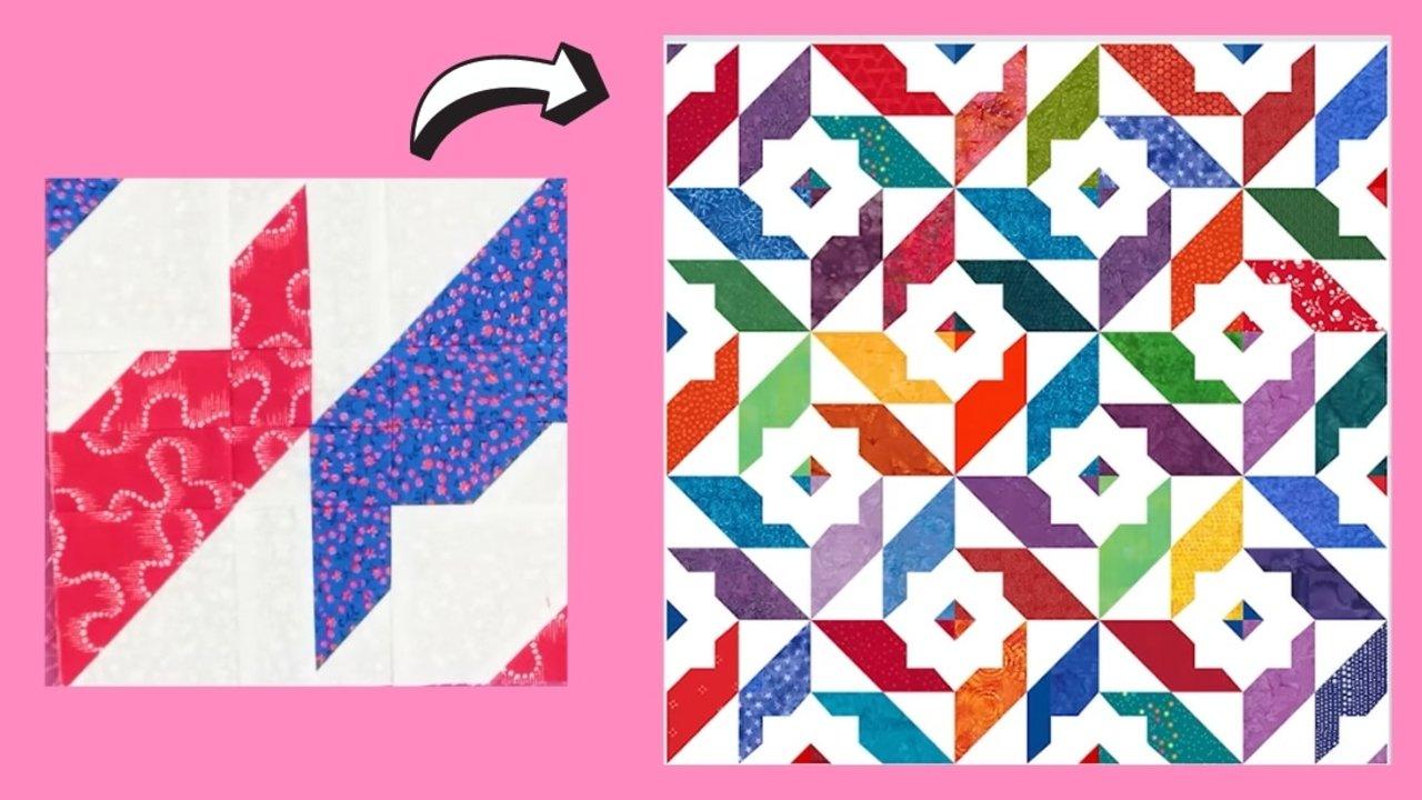 Disappearing Harlequin Windcatcher Quilt