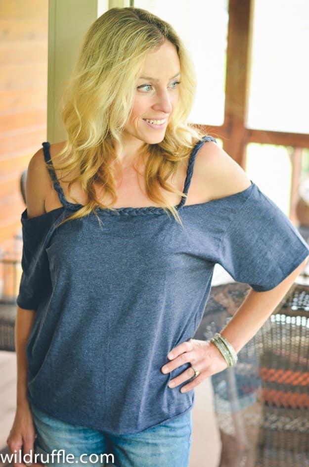 Cold Shoulder Top Tutorial, a practical handmade piece for everyday wear and a creative way to use up fabric scraps