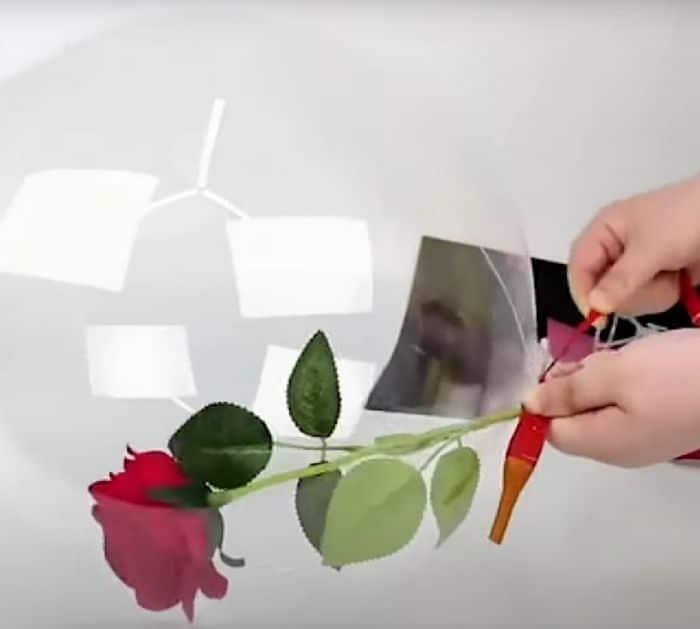 Transparent balloon flower bouquet tutorial