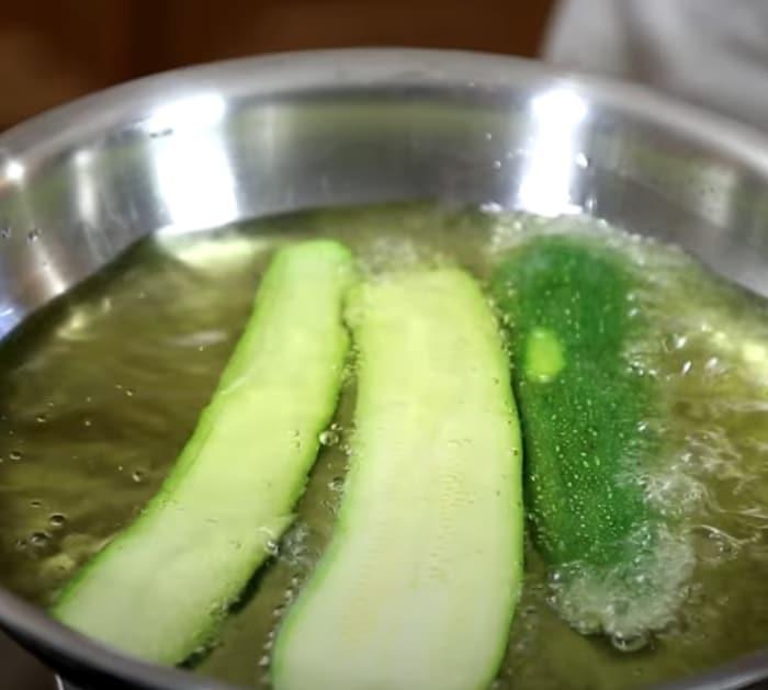 Deep Fry Zucchini Strips For Zucchini Parmesan - Italian Food - Easy Casserole Recipe