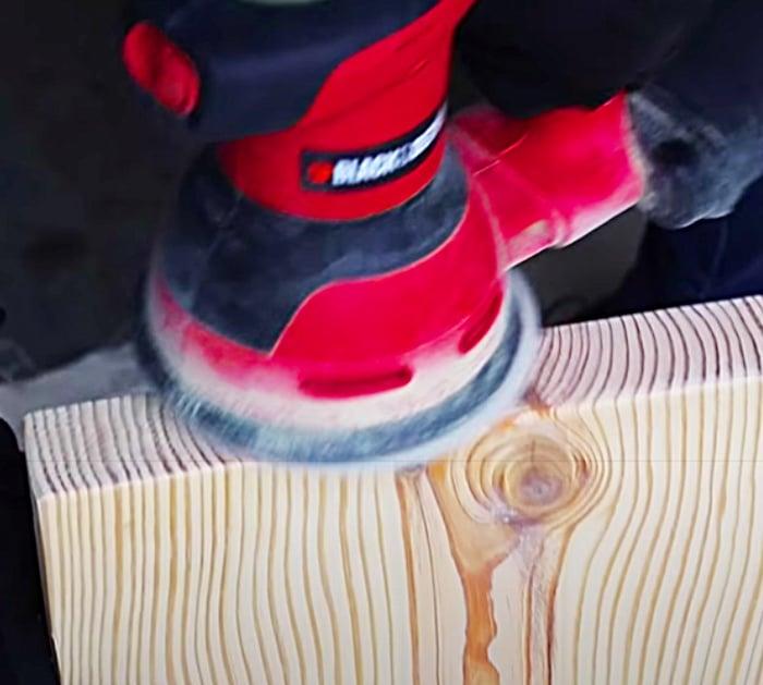Sand A Board For A DIY Serving Tray