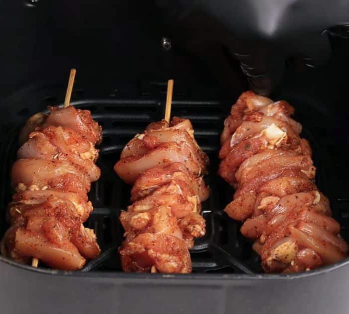 Easy to Make Air Fryer Lemon Pepper Chicken Skewers