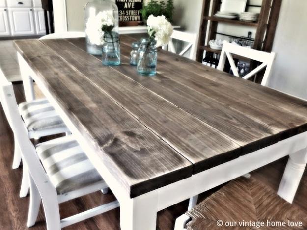 Vintage Dining Room Table Tutorial, a reclaimed wood design, cheap to pull off with items from a bargain aisle