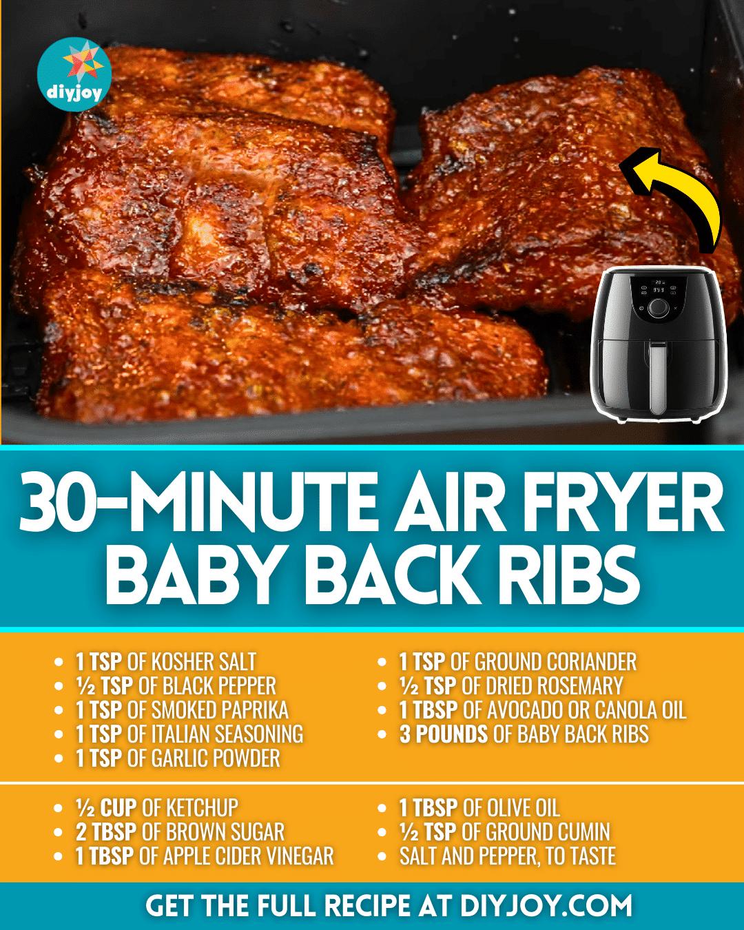 Easy 30-Minute Air Fryer Baby Back Ribs Recipe
