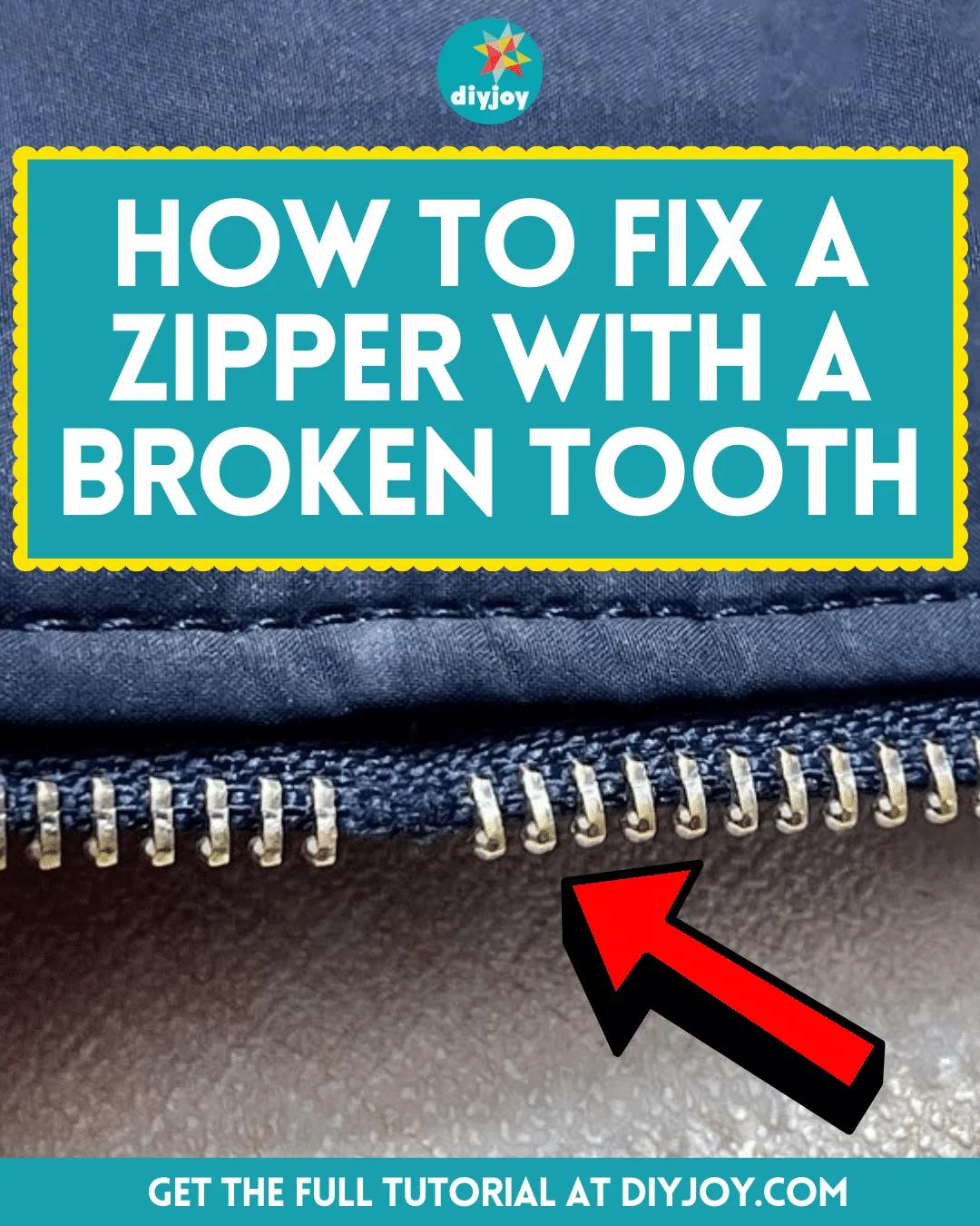 How To Fix A Zipper With A Broken Tooth